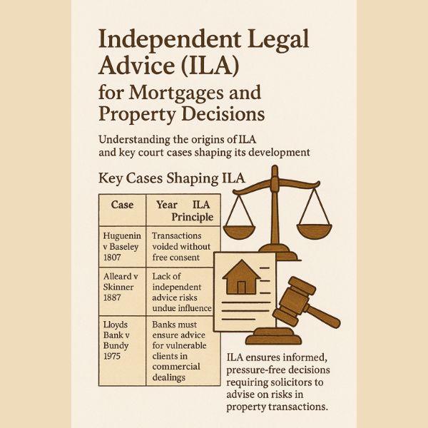Independent Legal Advice (ILA) for Mortgages and Property Decisions